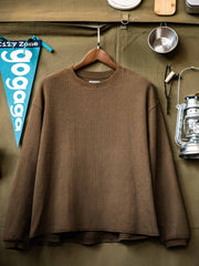 毛織りテクスチャーニットセーター