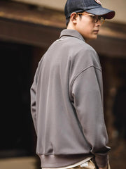 ワッフル編み Vネックポロシャツ