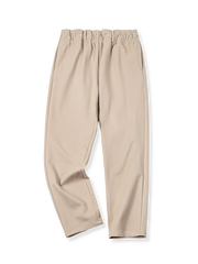 ウエスト ゴム入り混紡 チェック スラックス