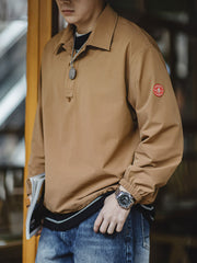 ストレッチ スポーツポロシャツ風スウェット