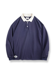 カラーブロック ニットポロセーター