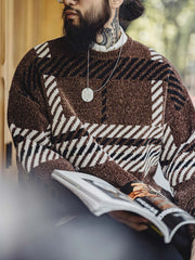 詳細画像
シェニール織りクリスマスセーターのディテール、ヴィンテージグリーンとブラウンのカラーコンビネーションとケーブル編み模様、広めのリブ袖口とアーチ型リブネックで暖かさを保つデザイン
モデル画像
ヴィンテージグリーンとブラウンのシェニール織りクリスマスセーターを着用したモデル、北欧風のケーブル編みデザインが冬の祝祭感を引き立てるスタイル