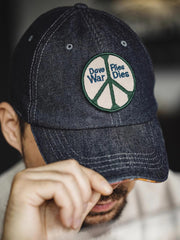 詳細画像:ベルクロの刺繍と洗い加工ディテール図