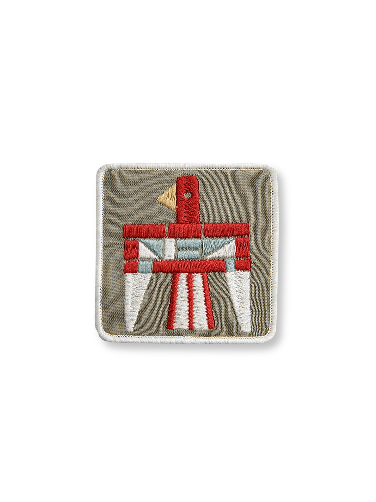 詳細画像:ベルクロの刺繍と洗い加工ディテール図