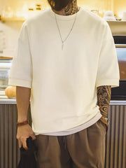 ヴィンテージヘルツ 5分袖ドロップショルダーTシャツ