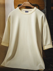 ヴィンテージヘルツ 5分袖ドロップショルダーTシャツ