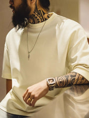 ヴィンテージヘルツ 5分袖ドロップショルダーTシャツ