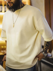 ヴィンテージヘルツ 5分袖ドロップショルダーTシャツ