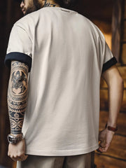 トロンプルイユ魚柄ポケットTシャツ