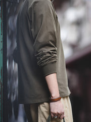 4色展開 ヘビーウェイト 無地 長袖Tシャツ