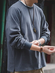 4色展開 ヘビーウェイト 無地 長袖Tシャツ