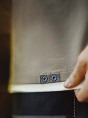 ワイドシルエット・マリン刺繍ハーフハイネックTシャツ