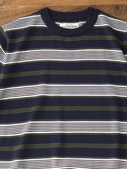 4色展開 ヴィンテージ ストライプ ライセル ニットTシャツ