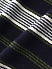 4色展開 ヴィンテージ ストライプ ライセル ニットTシャツ