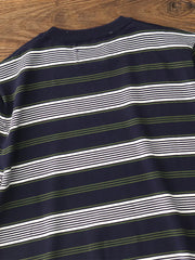 4色展開 ヴィンテージ ストライプ ライセル ニットTシャツ