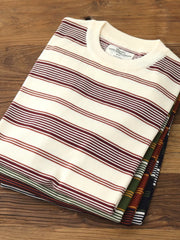 4色展開 ヴィンテージ ストライプ ライセル ニットTシャツ