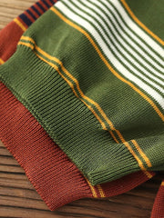 4色展開 ヴィンテージ ストライプ ライセル ニットTシャツ