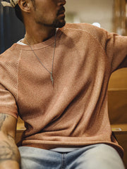 ヴィンテージオレンジニットTシャツ