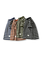 4色展開の245gヘビーウェイトボーダーポロシャツ