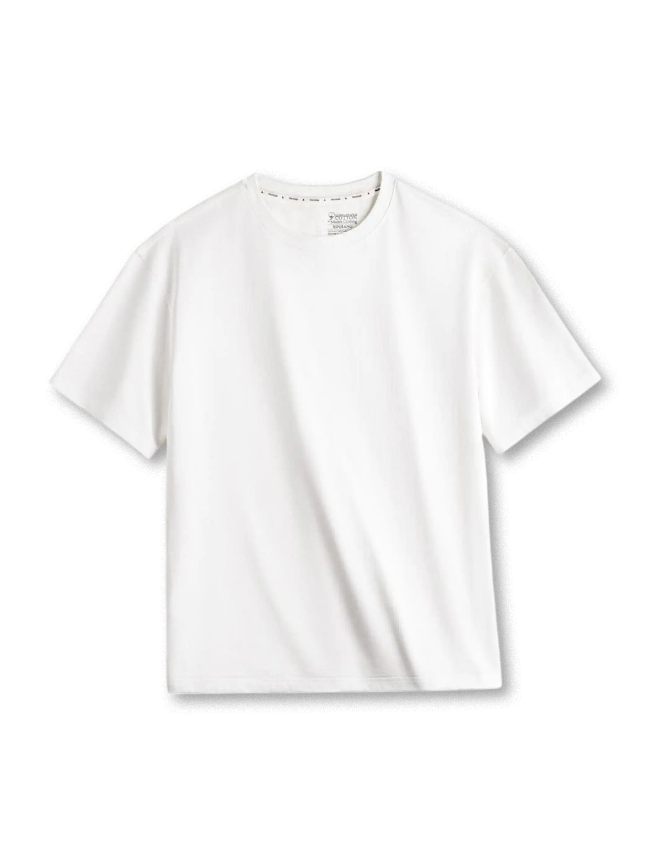 ボックスシルエットの無地ヘビーウェイトTシャツ。カラーはブラック、オフホワイト、オートミールの3色