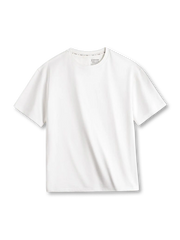 ボックスシルエットの無地ヘビーウェイトTシャツ。カラーはブラック、オフホワイト、オートミールの3色