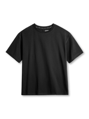 ボックスシルエットの無地ヘビーウェイトTシャツ。カラーはブラック、オフホワイト、オートミールの3色