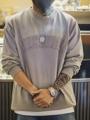 ヴィンテージレターアップリケ グラデーションウォッシュ スウェット