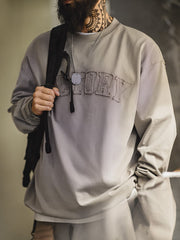 ヴィンテージレターアップリケ グラデーションウォッシュ スウェット