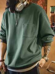 ワッフルチェック ポケットロングTシャツ