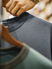 ワッフルチェック ポケットロングTシャツ