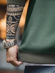 ワッフルチェック ポケットロングTシャツ