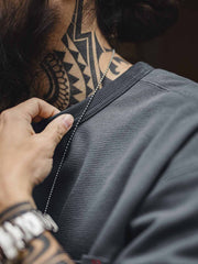 ワッフルチェック ポケットロングTシャツ