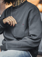 ワッフルチェック ポケットロングTシャツ