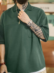 オールドスクール グリーンポロシャツ