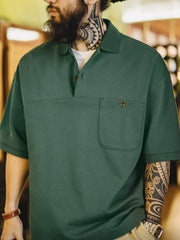 オールドスクール グリーンポロシャツ