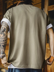 跳ねるアンテロープ刺繍発泡プリントTシャツ