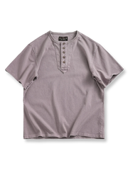 レトロボタンカラー 半袖Tシャツ