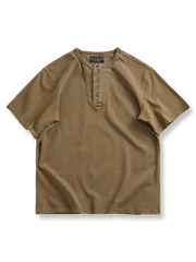 レトロボタンカラー 半袖Tシャツ