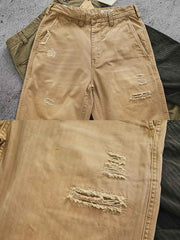 破れパッチワークカーゴパンツ