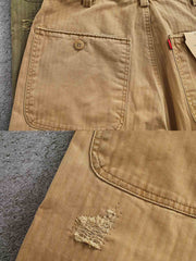 破れパッチワークカーゴパンツ