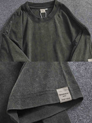 ドロップショルダー 重量感 ショートTシャツ