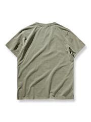 ヴィンテージ風ヘビーウォッシュ純綿クルーネック半袖Tシャツの全体像