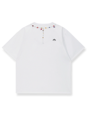 フラワーバッドネックレスTシャツ