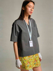 レトロプリント速乾アウトドアスカートパンツ