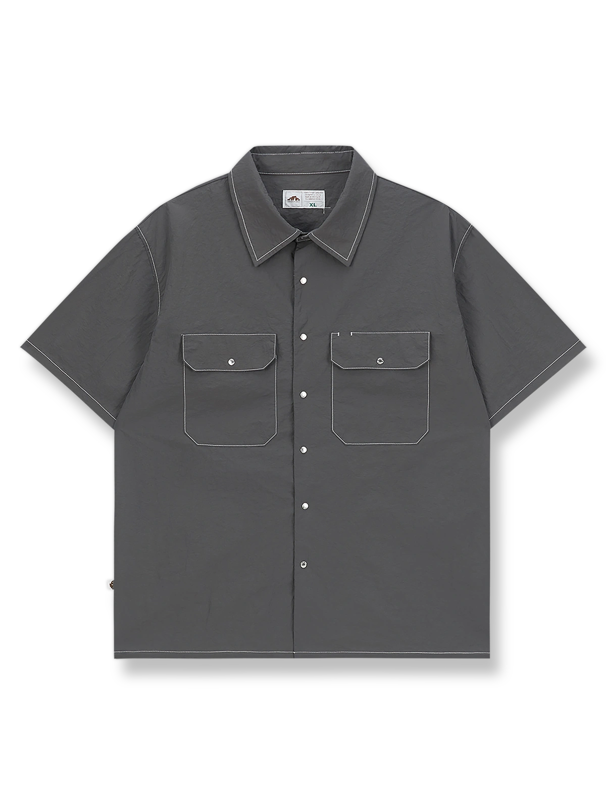 ステッチ入りナイロンワークシャツの正面画像