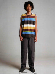 レトロボーダー速乾半袖Tシャツ