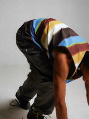 レトロボーダー速乾半袖Tシャツ