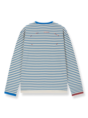 リブ切り替えストライプ長袖Tシャツ