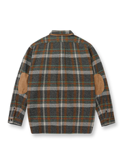 ジッパー付き チェック柄 プルオーバーシャツ