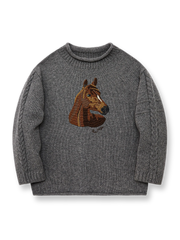 フィッシャーマン ウールケーブル セーター